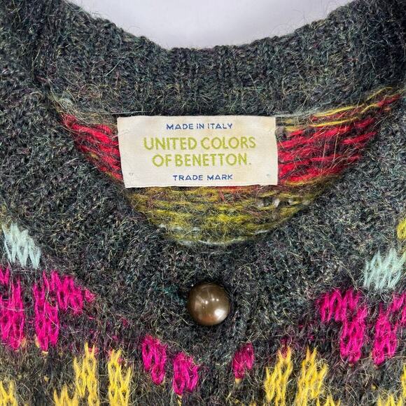 United Colors of Benetton Vintage Cardigan ASO Nadine Butler Hurley Twin Peaks S - Picture 3 of 16
